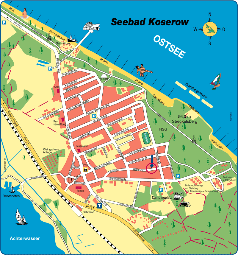 Ortsplan von Koserow