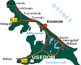 Karte Usedom